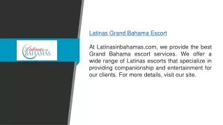 Latinas Grand Bahama Escort  Latinasinbahamas.com