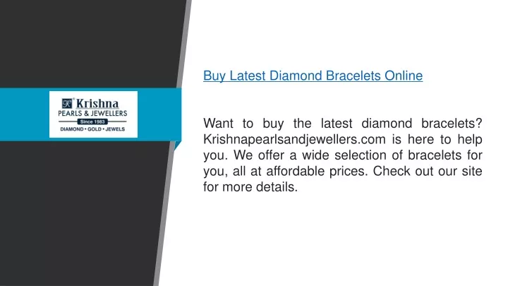 buy latest diamond bracelets online want