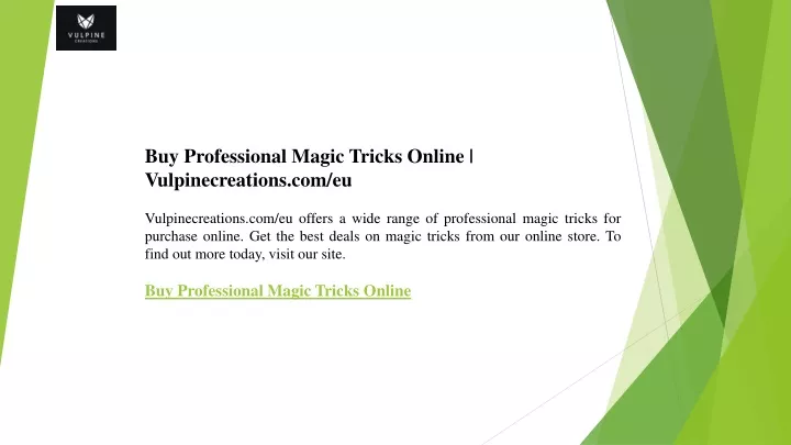 buy professional magic tricks online