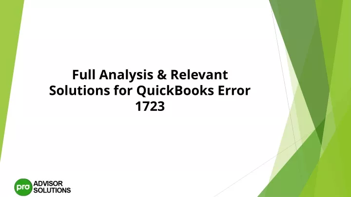 full analysis relevant solutions for quickbooks