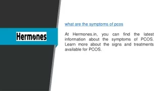 What Are The Symptoms Of Pcos Hermones.in