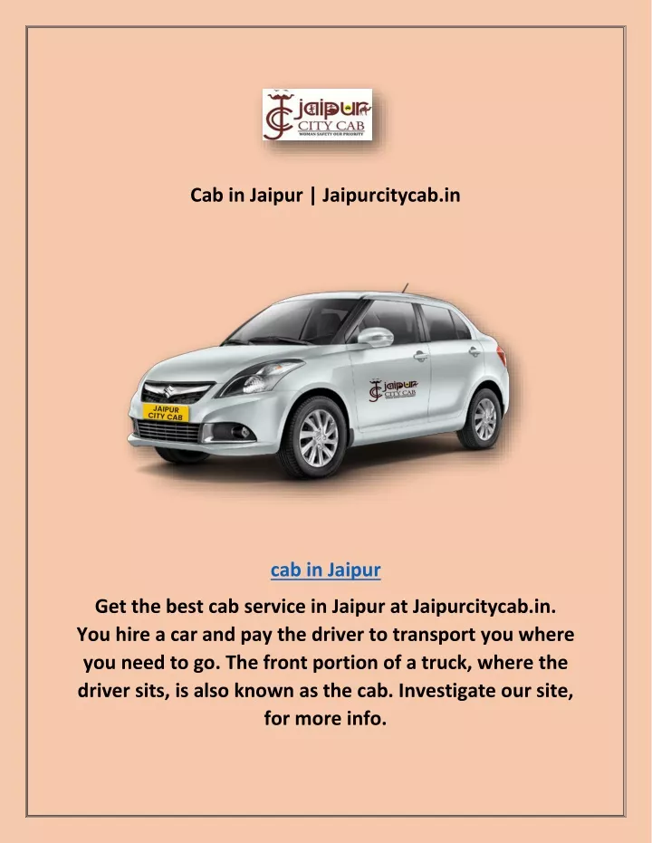 cab in jaipur jaipurcitycab in