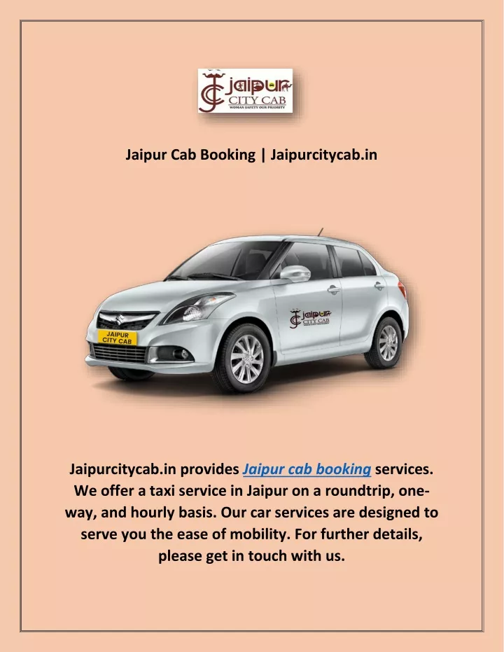 jaipur cab booking jaipurcitycab in