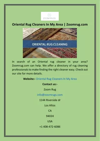 Oriental Rug Cleaners In My Area  Zoomrug