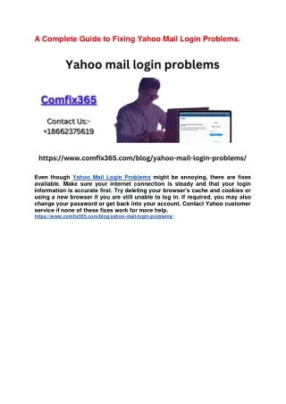 A Complete Guide to Fixing Yahoo Mail Login Problems