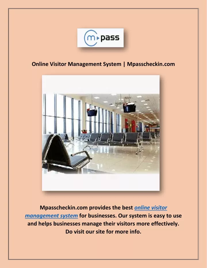 online visitor management system mpasscheckin com