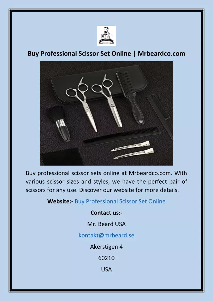 buy professional scissor set online mrbeardco com