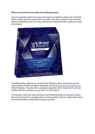Where to buy best and cheap crest whitening strips_ .docx