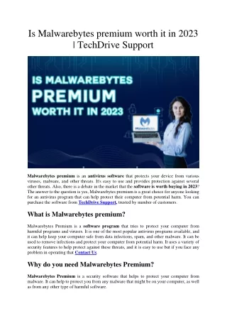 Is Malwarebytes premium worth it in 2023 - TechDrive Support