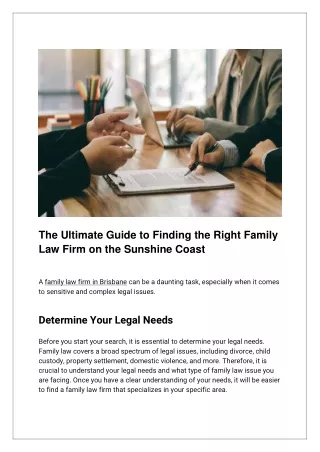 the ultimate guide to finding the right family