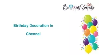Birthday decorations in Chennai