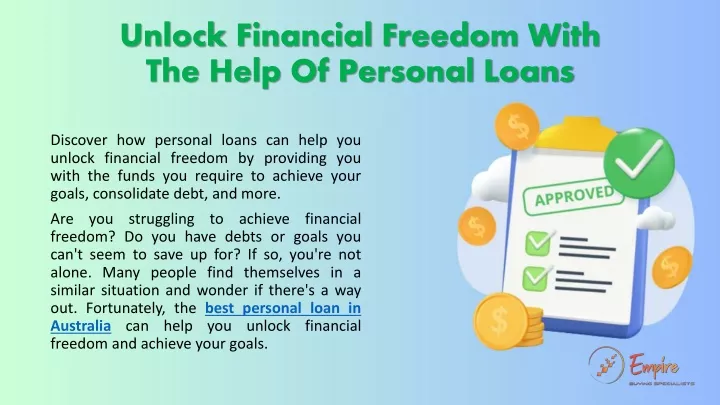unlock financial freedom with the help of personal loans
