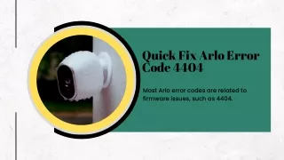 How Quick Fix Arlo Error Code 4404