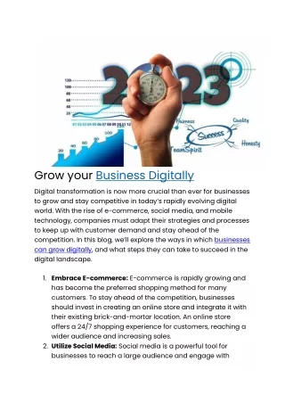Grow your Business Digitally #digitalmarketing