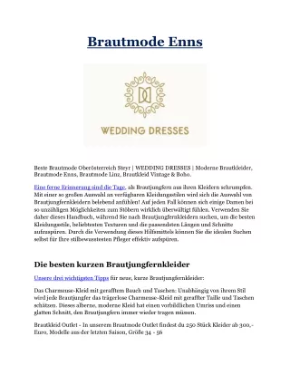 brautmode enns