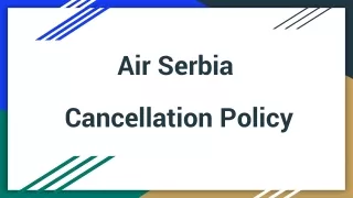 Air Serbia  Cancellation Policy