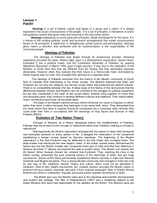lecture 1 pak301 ideology is a set of beliefs