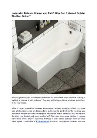undecided between shower and bath