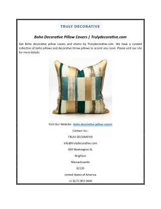 Boho Decorative Pillow Covers | Trulydecorative.com
