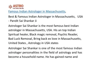famous indian astrologer in massachusetts best