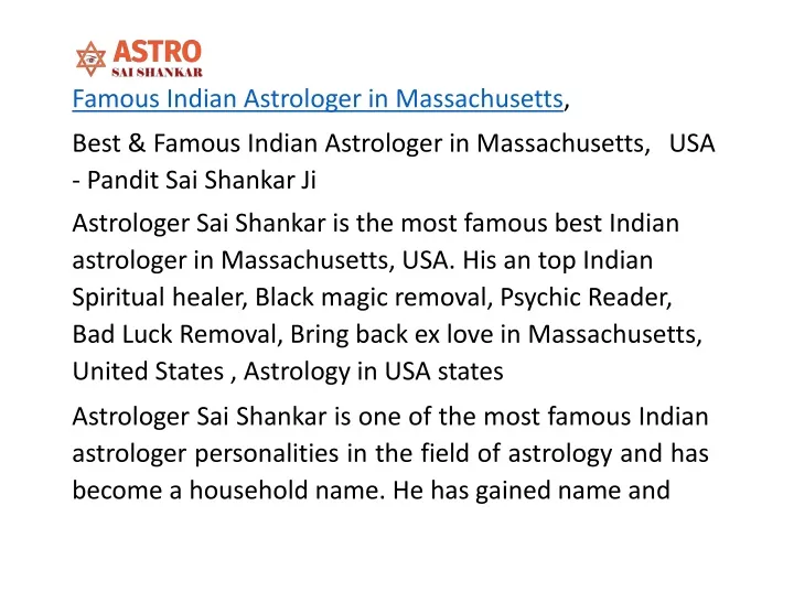 famous indian astrologer in massachusetts best