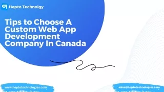 Tips to Choose A Custom Web App Development Company In Canada