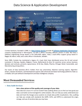 Data Science Services  Software Application Development Services IT Services.pdf