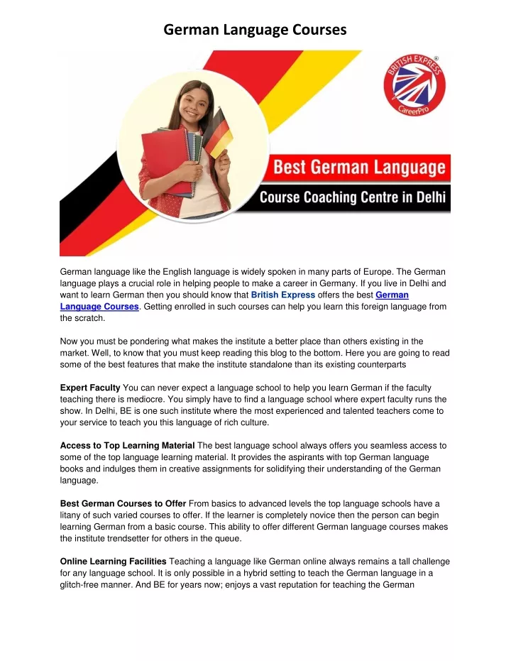 german language courses