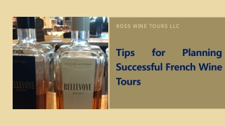 Tips for Planning Successful French Wine Tours