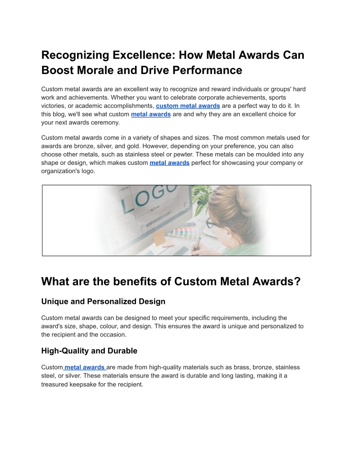 recognizing excellence how metal awards can boost