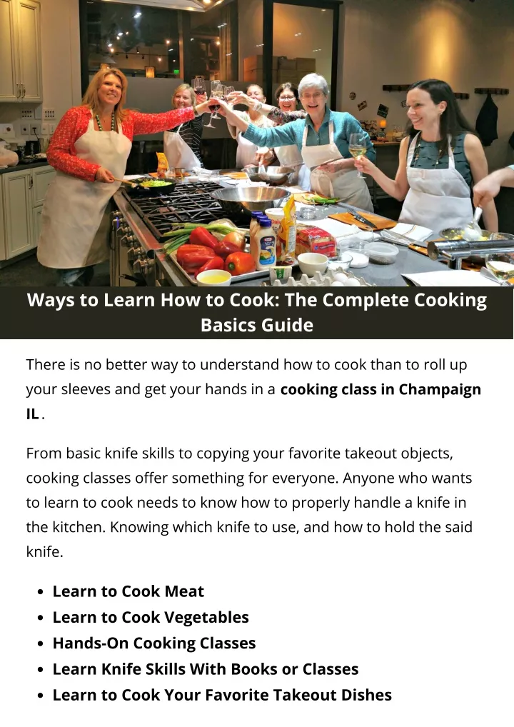 ways to learn how to cook the complete cooking