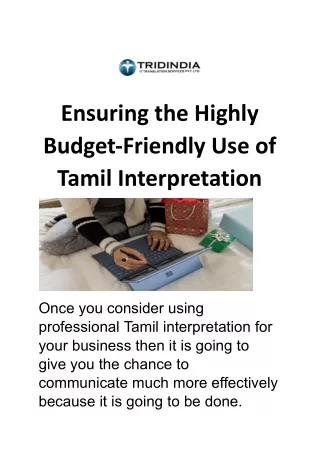 Ensuring the Highly Budget-Friendly Use of Tamil Interpretation.docx