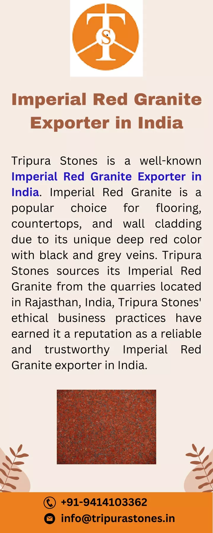 imperial red granite exporter in india