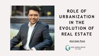 Role of urbanization in the evolution of Real Estate