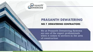 NO: 1 Dewatering Contractors in Chennai.