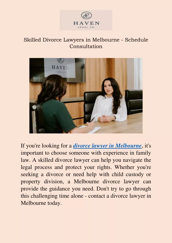 skilled divorce lawyers in melbourne schedule