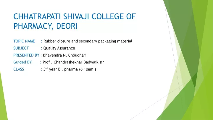 chhatrapati shivaji college of pharmacy deori
