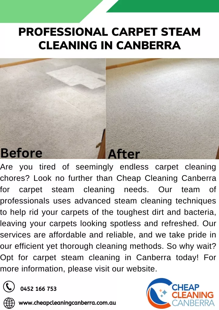 professional carpet steam cleaning in canberra