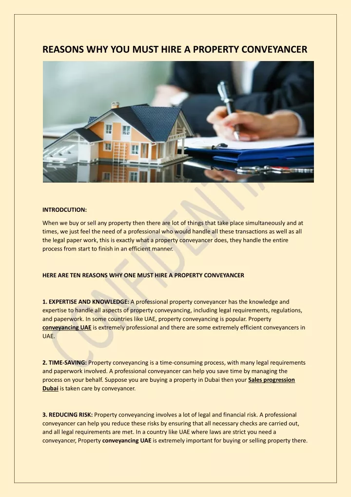 reasons why you must hire a property conveyancer