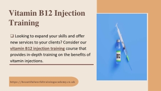 Vitamin B12 Injection Training