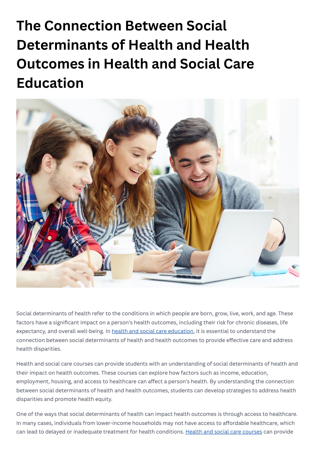 PPT - The Connection Between Social Determinants of Health and Health ...