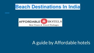beach destinations in india