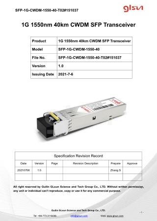 sfp 1g cwdm 1550 40 t02 151037