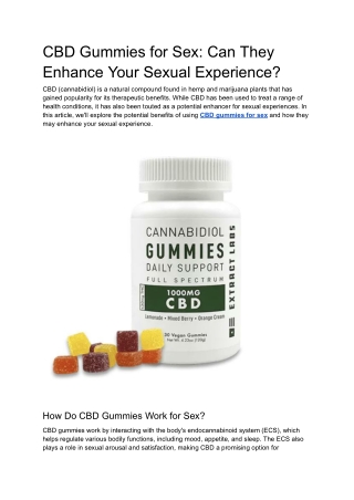 CBD Gummies for Sex_ Can They Enhance Your Sexual Experience_