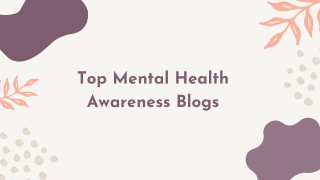 top mental health awareness blogs