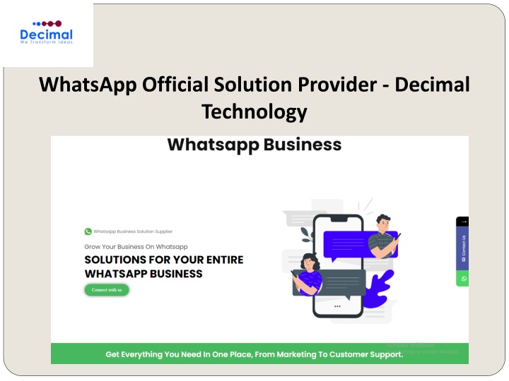 whatsapp official solution provider decimal