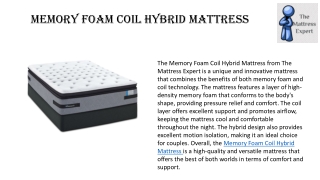 Memory Foam Coil Hybrid Mattress