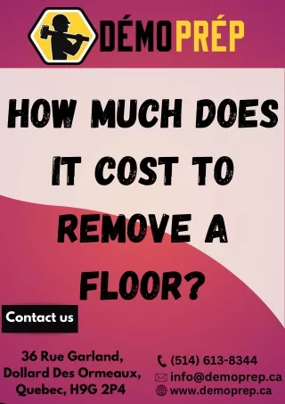 How much does it cost to remove a floor?