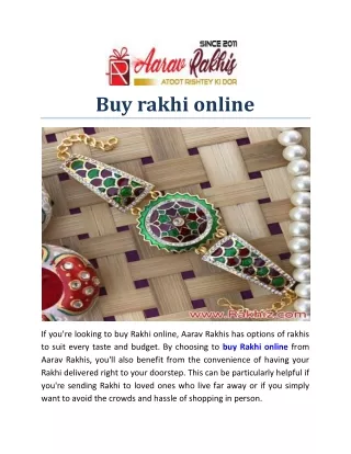 buy rakhi online