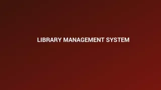 LIBRARY MANAGEMENT SYSTEM